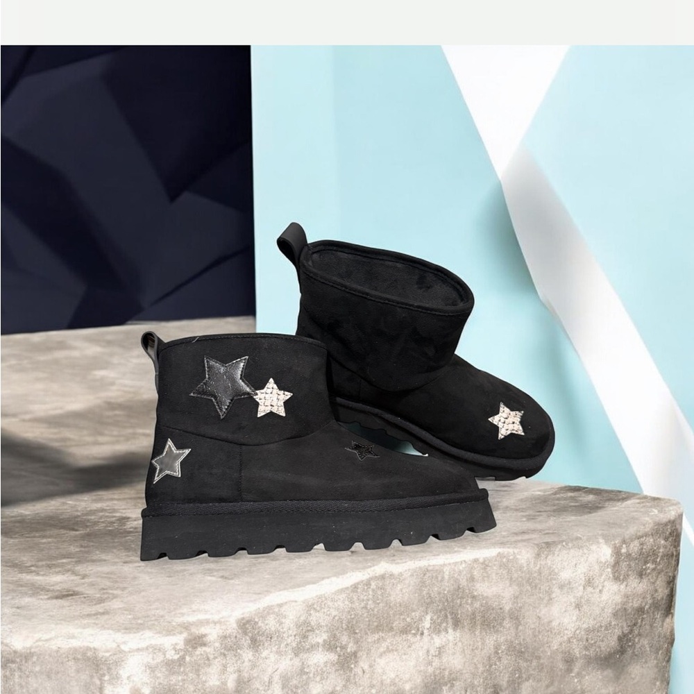 Michael Kors Black Star Accent Ankle Boots
